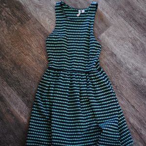 Blue and Green Baby Doll Style Dress